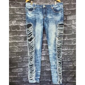 DAZL Jeans Womens 36x31 Ripped Distressed Grunge Glam Rock Streetwear 90s Y2K